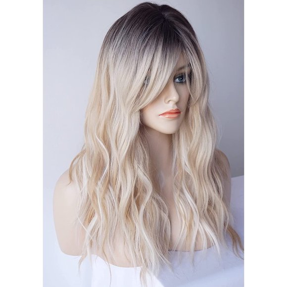 Black Roots Blonde  Wig - Picture 4 of 4